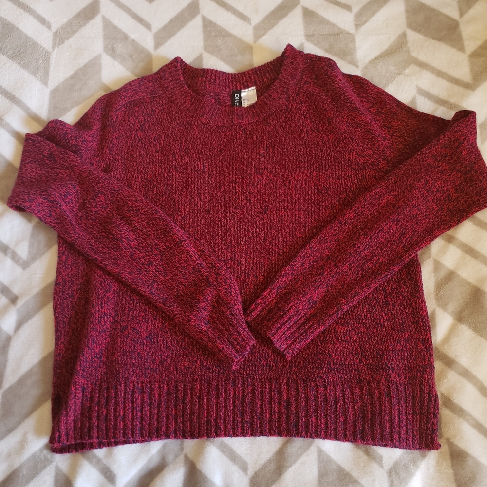 Divided crop sweater